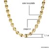 N6569c chaine grain de café pour homme acier inoxydable doré - Bijoux chaines en ligne Ninanina