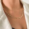 N6578d Chaine grain de café femme Acier chirurgical doré -collier or - Bijoux Colliers en ligne Ninanina