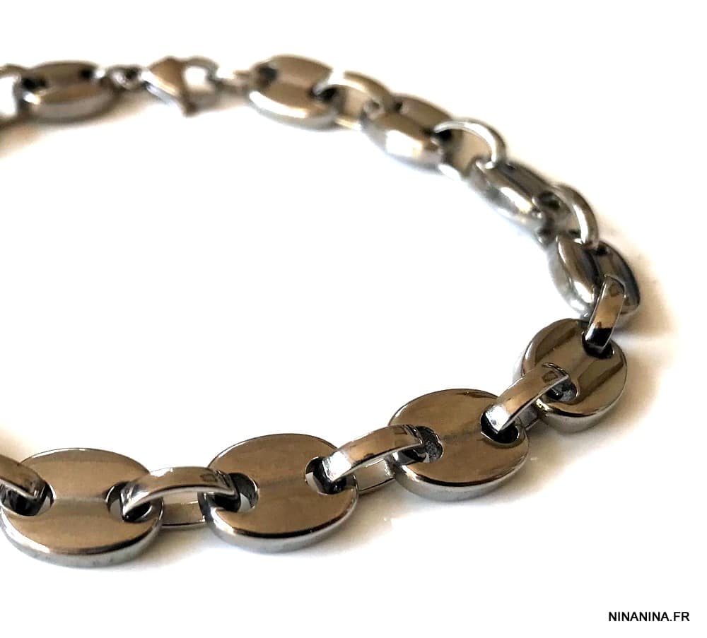 Bracelet grain de cafe or plaqué pour homme - Ninanina