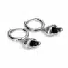 N8604b Boucle d'oreille tete de mort argent 925 - Creole Homme Pendentif skull Artisanale - Bijoux Boucles d'oreilles hommes en ligne Ninanina