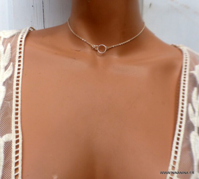 N4307 Collier mère fille en argent 925 massif - Bijoux Colliers en ligne Ninanina