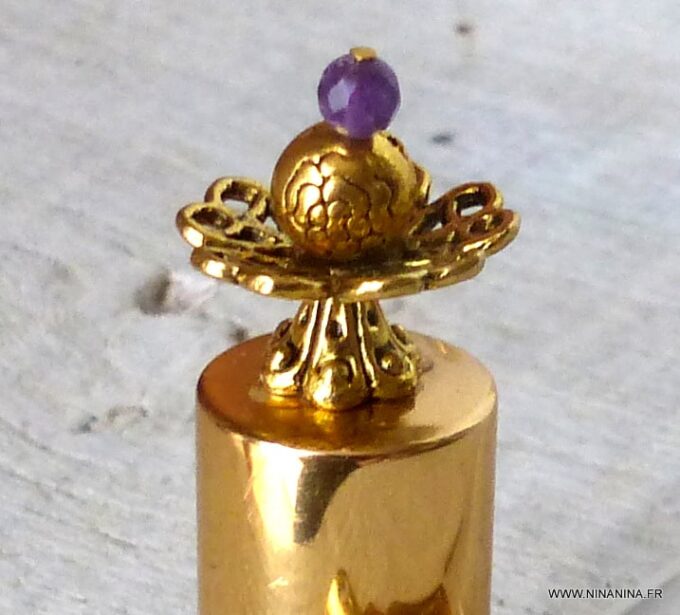 N6429a Mini flacon pulvérisateur rechargeable métal doré pour parfum - Accessoires Femme Ninanina