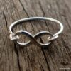 N6584 Bague infinity argent 925 massif pour femme - Bijoux Bagues en ligne Ninanina