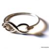 N6584f Bague infinity argent 925 massif pour femme - Bijoux Bagues en ligne Ninanina