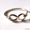 N6584h Bague infinity argent 925 massif pour femme - Bijoux Bagues en ligne Ninanina