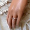 N6584i Bague infinity argent 925 massif pour femme - Bijoux Bagues en ligne Ninanina