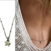 N6589e Chaine de taille acier inoxydable maille satellite pendentif étoile - Bijoux de corps en ligne Ninanina