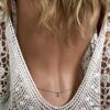 N6589h Chaine de taille acier inoxydable maille satellite pendentif étoile - Bijoux de corps en ligne Ninanina