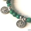 N6597c Bracelet pour cheville perles vertes chrysocolle naturelle verte - Bijoux de pied en ligne Ninanina