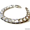 N3245 Bracelet homme maille gourmette plaqué Argent - Bijoux Bracelets en ligne Ninanina