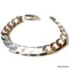N3245b Bracelet homme maille gourmette plaqué Argent - Bijoux Bracelets en ligne Ninanina
