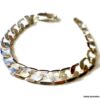 N3245d Bracelet homme maille gourmette plaqué Argent - Bijoux Bracelets en ligne Ninanina
