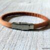 N6202 Bracelet cuir personnalisé fermoir Acier inoxydable - Bijoux Bracelets en ligne Ninanina