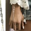 N6604 Bracelet bague argent femme - chaine main - Bijoux Bracelets en ligne Ninanina