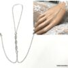 N6604a Bracelet bague argent femme – chaine de main fine - Bijoux Bracelets en ligne Ninanina