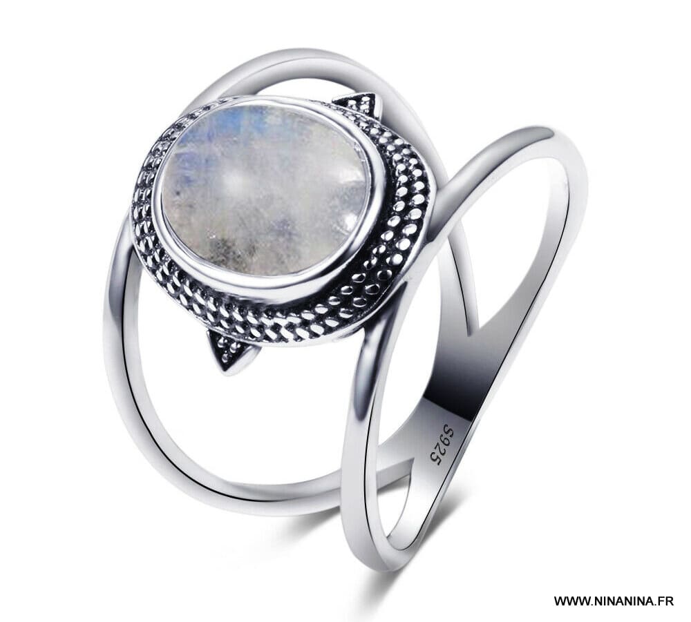 Bague femme originale réglable argent 925 ajustable - Ninanina