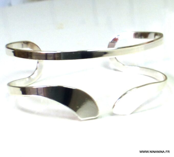 N6615c Bracelet bras égyptien - bracelet de biceps métal argenté - Bijoux Bracelets en ligne Ninanina