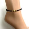N6616a Bracelet cheville été pierre de lave et jaspe naturel - Bijoux Bracelets en ligne Ninanina