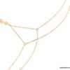N6633a Harnais chaine de corps acier doré plaqué or - Bijoux Chaines en ligne Ninanina