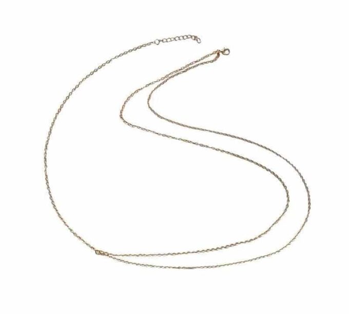 N6633d Collier de taille femme double rang plaqué or - Bijoux Chaines en ligne Ninanina