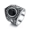 N6639C Bague boheme onyx noire et argent 925 - Bijoux Bagues en ligne Ninanina