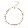 N6646a Collier acier doré femme avec pampilles style oriental - Bijoux Colliers en ligne Ninanina