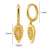 N6667a Mini creoles avec pendentif plaqué or et zircon - Bijoux Boucles d oreilles femmes en ligne Ninanina