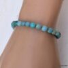 N6673a Bracelet turquoise naturelle perles à facette homme et femme - Bijoux Bracelets en ligne Ninanina