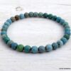 N6673c Bracelet turquoise naturelle perles à facette homme et femme - Bijoux Bracelets en ligne Ninanina