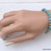 N6673h Bracelet turquoise naturelle perles à facette homme et femme - Bijoux Bracelets en ligne Ninanina