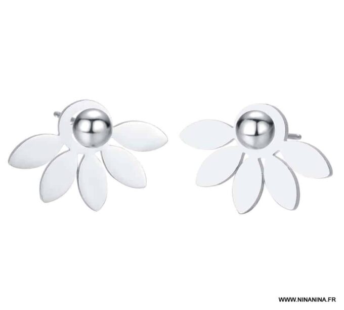 N6689c Boucles d'oreilles puce boheme chic acier inoxydable doré - Bijoux Boulces d oreilles en ligne Ninanina
