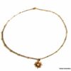N6692c Collier pendentif soleil acier inoxydable doré plaqué or - Bijoux Colliers en ligne Ninanina