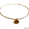 N6693f Collier ras de cou soleil acier inoxydable doré plaqué or - Bijoux Colliers en ligne Ninanina