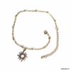 N6695h Chaine de cheville pendentif soleil doré acier inoxydable plaqué or - Bijoux Chaines de cheville en ligne Ninanina