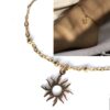 N6695k Chaine de cheville pendentif soleil doré acier inoxydable plaqué or - Bijoux Chaines de cheville en ligne Ninanina