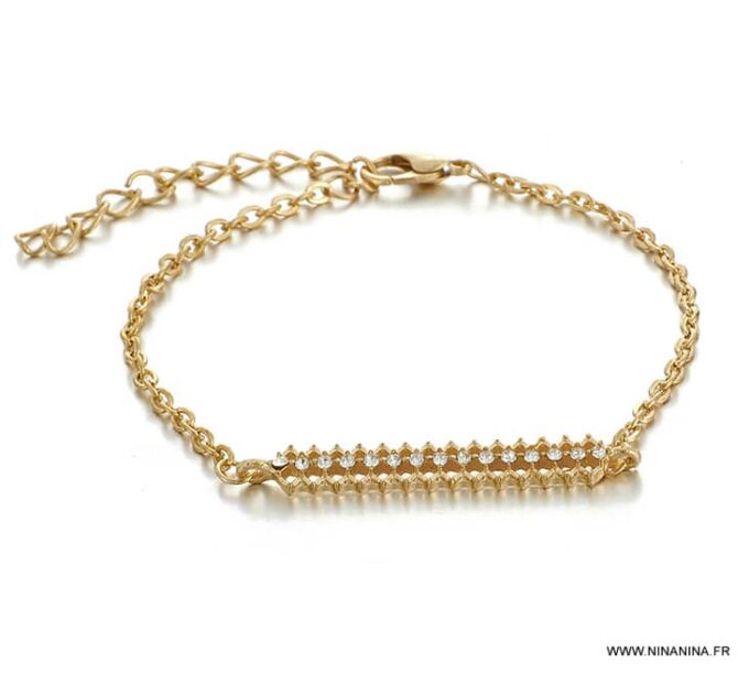 N6699d Ensemble de bracelets femme dorés style boheme chic - Bijoux Bracelets en ligne Ninanina