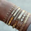 N6699h Ensemble de bracelets femme dorés style boheme chic - Bijoux Bracelets en ligne Ninanina