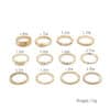 N8553a Lot de Bagues Fines Dorées pour Femme – Assortiment Tendance à Porter en Accumulation - Bijoux Bagues boheme en ligne Ninanina