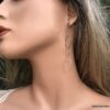 N6718 Boucles d'oreilles bohème chic longues acier inoxydable argenté - Bijoux Boucles d oreilles fantaisie Ninanina