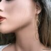 N6718d Boucles d'oreilles bohème chic longues acier inoxydable argenté - Bijoux Boucles d oreilles fantaisie Ninanina