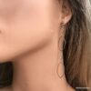 N6718e Boucles d'oreilles bohème chic longues acier inoxydable argenté - Bijoux Boucles d oreilles fantaisie Ninanina