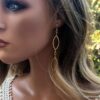 N6718F Boucles d'oreilles bohème chic longues acier inoxydable argenté - Bijoux Boucles d oreilles fantaisie Ninanina