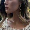 N6718I Boucles d'oreilles bohème chic longues acier inoxydable argenté - Bijoux Boucles d oreilles fantaisie Ninanina