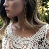 N6718L Boucles d'oreilles bohème chic longues acier inoxydable argenté - Bijoux Boucles d oreilles fantaisie Ninanina