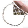 N6722a Bracelet cheville fantaisie losange acier inoxydable argenté - Bijoux Chaines en ligne Ninanina