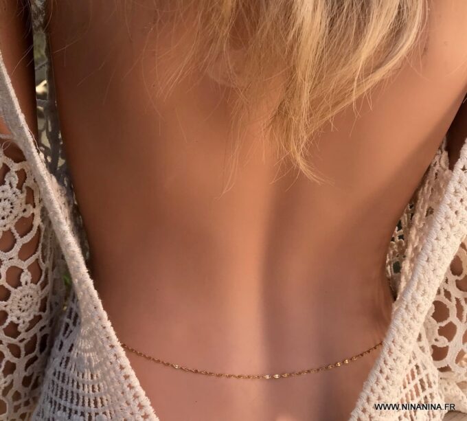 N6727p Chaine de taille pour femme Acier inoxydable doré plaqué or - Bijoux Chaines en ligne Ninanina