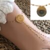 N6730a Bracelet de pied femme Acier inoxydable doré plaqué or - Bijoux Bracelets en ligne Ninanina