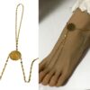 N6730g Bracelet de pied femme doré Acier inoxydable or plaqué - Bijoux Bracelets en ligne Ninanina
