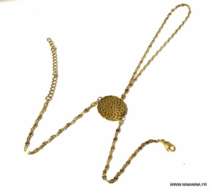 N6730h Bracelet de pied femme doré Acier inoxydable or plaqué - Bijoux Bracelets en ligne Ninanina