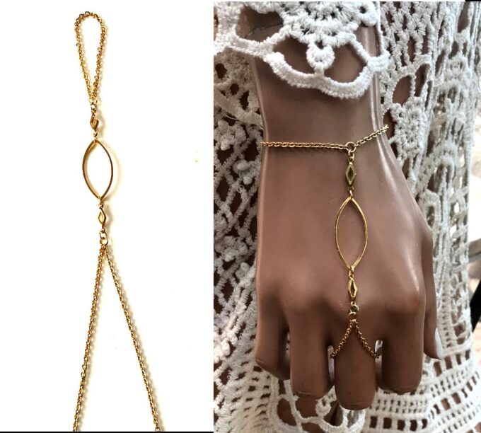 N6740a Bracelet et bague femme doré acier inoxydable or - Bijoux Bracelets en ligne Ninanina